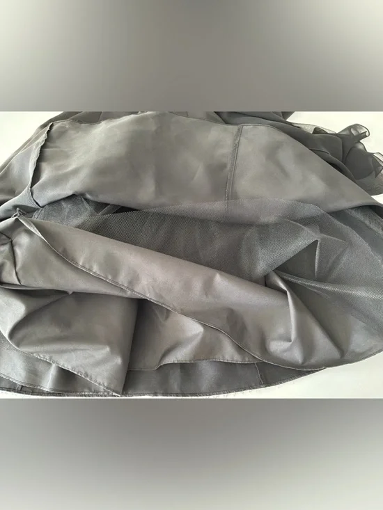 David’s Bridal Black Satin Halter Formal Gown Maxi Dress Size 8 Elegant - Picture 8 of 11